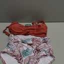 Eomenie Women's One Piece Swimsuit Tummy Control Slimming Bathing Suit Cutout Tie Knot Swimwear (X-Large, Brick Red Print 02)