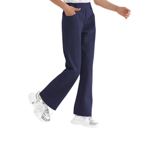 Dreammonkey Girls Flare Dress Pants Kids Bootcut School Uniform Slacks with Half Elastic Waist Size 12Y