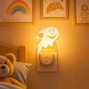 Meonum 2 Pack Christmas Night Light, 6 Color LED Vintage Christmas Night Light Dusk to Dawn, Nightlights Plug Into Wall for Bedroom Bathroom Living Room Porch Holiday Decor (Spooky B)