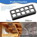 25 Pcs Cable Chase-Wire Bracket Fits NMB Electrical Cord Organized Management, Cable Support Wire Bracket Holder W/Screws, NM Cable Support Organizer, Electrical Wire Dispenser,1-Inch 10-Hole Diameter