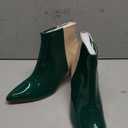 Allegra K Women's Contrast Color Leopard Print Stiletto Heel Ankle Boots, size 10