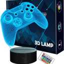 3D Gamepad Night Light, Gamer Gaming lamp with Remote, 16 Color Flashing Changing, Fortnite Gifts Desk Decor for Boys Kids Room, Birthday Christmas Gift for Game Fan