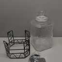 2.5 Gallon Glass Beverage Dispenser with Stainless Steel Spigot, Metal Stand, and Drip Tray  Mason Jar Style Drink Dispenser for Parties, Iced Tea, Water, Lemonade, and More