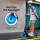 AERO MOBILITY Kick Scooter for Kids 6+, Teens & Adults | Light Up Wheels, Hand Brake, Rubber Deck Mat & Shock Absorption | Foldable & Height Adjustable