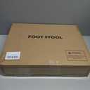 Foot Stools Ottoman, Small Foot Stool Ottoman, and Footstool, Wooden Foot Stool, Sofa Footrest Extra Seating for Living Room Entryway Office (Walnut-squares)