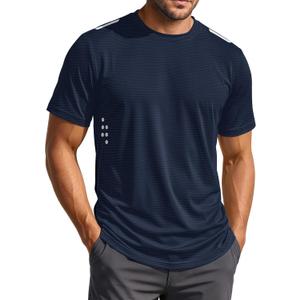 MAGCOMSEN Men's Workout Shirts Quick Dry Lightweight Short Sleeve Shirt (S)