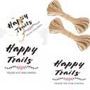 G2PLUS Happy Trails Tags-100PCS Thank You for Coming Tags Happy Trails Party Favors Tag White Paper Gift Label with String for Wedding, Bridal Shower, Retirement, Guest Appreciation Party Favors