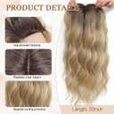 Wavy Hair Toppers for Women - 20" with Bangs, 6.5"x6.5" Base, Adds Volume to Thinning Hair