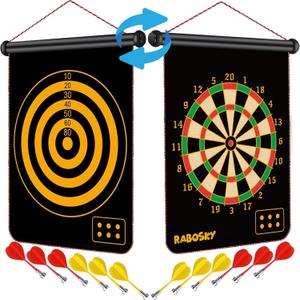 Magnetic Dart Board for Kids, Fun Toys Gifts for Boys 8 9 10 11 12 13 14 Years Old Teen Birthday Easter Valentine Christmas Stocking Stuffers Indoor Room Games, Magnet Dartboard Sets Double Sided