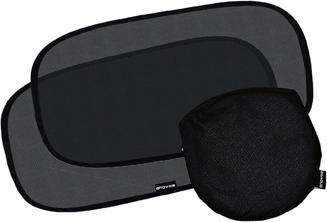 Enovoe Car Window Shade for Baby - (4 Pack) - XL - 25" x 16" - Cling Car Sun Shade for Windows - Sun, Glare and UV Rays Protection for Your Child