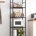 Sakugi Storage Shelves - 5 Tier Shelf Organizer, Heavy Duty Garage Shelving Unit with Leveling Feet, Stable Metal Shelves Organizer for Pantry, Kitchen and Closet, 18.4" W x 12.6" D x 57.4" H, Black