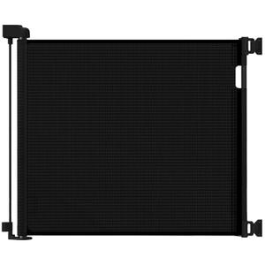 Veraste Retractable Baby Gate for Doorways and Stairs, Mesh Safety Gate for Pet, Indoor & Outdoor Use, One-Hand Operation, Easy Installation, 33.6" Tall, Expands to 55" WideBlack, 33.6"x55"