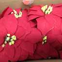 HOMESEASONS 2 Pack 18" Lighted Large Artificial Poinsettias for Outdoors LED Poinsettia Flowers Artificial Faux Poinsettia Plants Poinsettia Christmas Decorations for Office Home Kitchen Decor