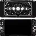 Case Shell Compatible with Nintendo Switch OLED Black Moon Phase Protective Cover for Nintendo Switch Joycon Controller Soft TPU Grip Dokable Case Carrying Cover Switch Accessories