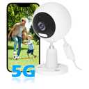 5G Cameras for Home Security,3MP Outdoor Indoor Security Camera for Baby/Elder/Dog/Pet/Nanny, WiFi Baby Monitor, 3 Alarm Modes, 3 Night Vision, IP66 Waterproof, 24/7 SD Recording/Cloud