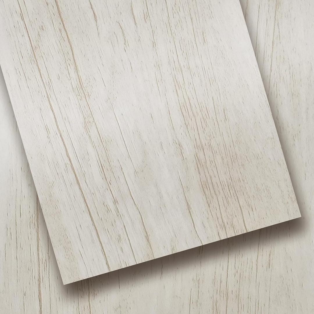 54 Sq. Ft Floor Tiles Peel and Stick Vinyl Floor 36 x 6 inch Luxury Self Adhesive Waterproof Flooring Planks DIY for Kitchen, Living Room, Shops, RV, Wood Look Plank, 36-Pack, Rustic White