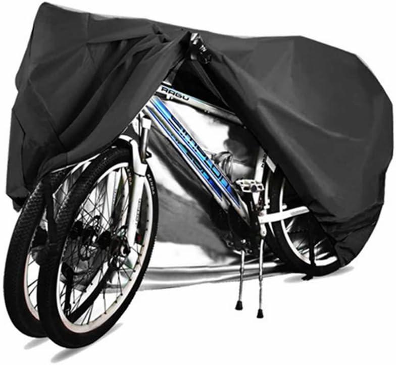 Bike Covers for 2 or 3 Bikes, 2XL Size Outdoor Waterproof & Anti-UV Bicycle Covers with Lock Hole for Mountain Road Electric Bikes Black