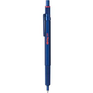 rOtring 600 Ballpoint Pen, Medium Point, Black Ink, Blue Barrel, Refillable