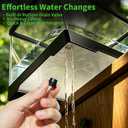 15.7in Turtle Tank Starter Kit with Basking Platform, Hang-on-Back Tank Filter, Adjustable Flow Pump & 360° Timer Basking Light, Bottom Drainage Reptile Aquarium for Small Turtles Aquatic Pets