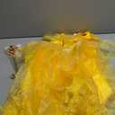 Luzlen Princess Costume for Girls Kids Belle Dress Halloween Cosplay Party Outfit Toddler Princess Dress Up, 100 CM