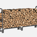 Mr IRONSTONE 8FT Firewood Rack Outdoor with Fabric Mesh for Storing Logs of Vari