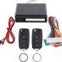 KIMISS Car Universal Door Lock Locking Keyless Entry System Remote Central Control Kit (5 Pack, Black, Remote Control, Cars, Trucks)