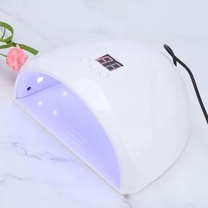 36W Intelligent LED Gel Nail Polish Dryer Lamp Professional Nail Curing Machine with Infrared Sensor for Salon Home Use White Pink ABS 12 Light Beads (White)