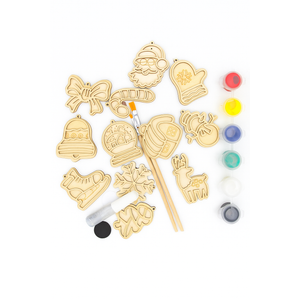 QINGQIU Christmas Wooden Magnet Toys, Pack Of 2
