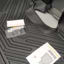 3W Floor Mats Fit for Ford F250 F350 F450 F550 2017-2025 2026 Super Duty Crew Cab Bucket Seat with Under Seat Storage, All Weather TPE Custom Fit F 250 Floor Liner(Not for Vinyl Floor), Upgraded