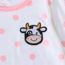 Baby Girl Fall Clothes: Soft Long Sleeve Bow Tie Print Outfits Casual Birthday Party Clothing for 6Months-3T (Pink)