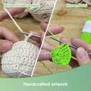 Plant Car Accessory, Crochet Plant, Knitted Fake Plant Decor, Woven Cute Charms Ornament Pendant, Crocheted Plant in Hanging Pot, Crochet Car Decor, Crochet Leaves Plant for Rear View Mirror (Mint Green)