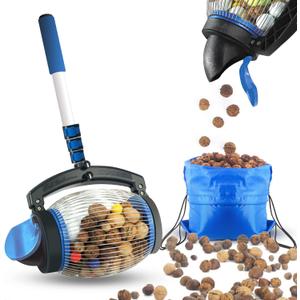 Zozen Nut Gatherer, Acorn Picker Upper, Pecan Picker Upper - Directly Dump Outlet, Apply to Acorn, Pecan, Buckeyes, Hickory Nuts, Nerf Balls, Golf Balls, Objects Size 3/8'' to 1''; 1 Gallon