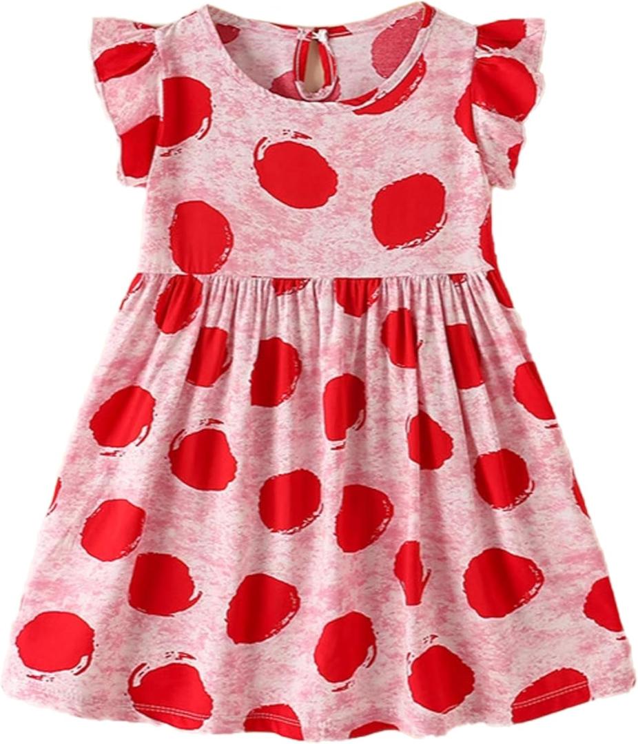 Girls Red Dress for Halloween Christmas 2-12Y