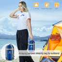 ECOOPRO Warm Weather Sleeping Bag - Portable, Waterproof, Compact Lightweight, Comfort with Compression Sack - Great for Outdoor Camping, Backpacking & Hiking-83 L x 30" W Fits Adults