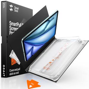 SMARTDEVIL 2 Pack Screen Protector for iPad Air 11 Inch M4/M3/M2 (8th/7th/6th Generation, 2026/2025/2024) with Easy-Install Tray[Military Grade Shatterproof]9H+ Hardness Tempered Glass, HD Clarity[Dust-Free & Bubble-Free]
