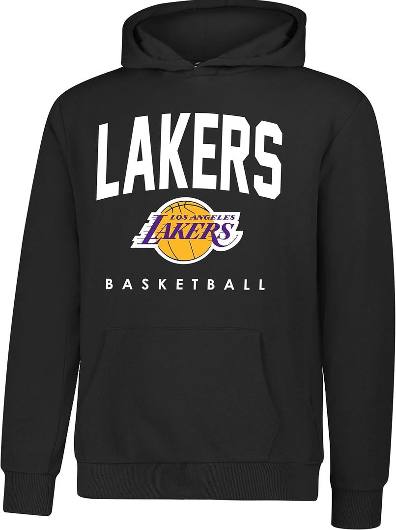 Ultra Game Boys NBA Official Super Soft Teamster Hoodie Sweatshirt (10-12, Black)