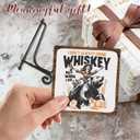 5 Inch Wood Plaque - I Don't Always Drink Whiskey - Wood Sign With A Metal Support, Retro Cowgirl Cowboy Western Home & Office Decoration & Accessories, Funny Gift For Man Women - A04