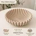 OAKOA Large Decorative Bowl for Home Decor - Purse Bowl Decor - Key Bowl for Entryway Table - Coffee Table Bowl - Organic Modern Home Decor