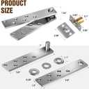 Hidden Door Pivot Hinge Heavy Duty 200Lb Capacity for Wood Door Secret Bookcase Murphy Closet Hardware 2PCS