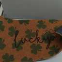 Ceenna St. Patrick's Day Coir Doormat Outdoor Shamrock Lucky Welcome Door Mat Green Clover Non-Slip Rug St. Patrick's Day Front Door Porch Entryway Decor for Indoor Outdoor Home Bathroom Decor, 18 x 30 Inch