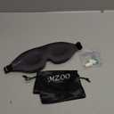 MZOO Luxury Sleep Eye Mask for Side Sleeper Men Women, Zero Eye Pressure 3D Sleeping Mask, Light Blocking Patented Design Night Blindfold, Soft Eye Shade Cover for Travel, Black