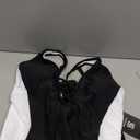 SUUKSESS Womens One Piece Tummy Control Swimsuit Crisscross Back Bathing Suits (X-Large, Black White)