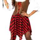 fun shack Pirate Costume Women, Womens Pirate Costume, Pirates Dress, Halloween Costumes for Women, Womens Halloween Costumes, Medium 