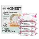 The Honest Company Hypoallergenic Multi-Use Baby Wipes for Sensitive Skin, Rose Blossom, 288 Count