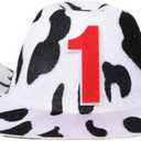 Cowboy Birthday Hat-1st Birthday Party Decorations,Western Style Cow Print Birthday Hat (Pink)