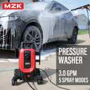 MZK Pressure Washer with 4 Quick-Connect Nozzles, Foam Cannon for Easy Replacement, High-Pressure Cleaning of Cars, Fences, Driveways
