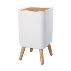 WanWanKa Mini White Plastic Trash Can, 2.6 Gallon Capacity, Slim Design, Anti-Odor, Easy to Clean, Suitable for Any Place