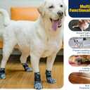 EXPAWLORER Anti Slip Dog Socks to Prevent Licking Paws, Dog Shoes for Hot Pavement, Dog Booties for Small Medium Large Senior Dogs, Traction Control Boots & Paw Protectors for Hardwood Floors, X-Small (4 Count), Black and White