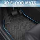 Mixsuper Floor Mats for Ford Ranger Supercrew Cab 2019-2023 All Weather Floor Liners Durable 1st and 2nd Set Black