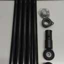 Heavy Duty T304 Stainless Steel Flag Pole Bracket - 180 Adjustable Flag Pole Holder for House with Two Installation Methods, Flag Mount for 1" Diameter Pole, Wind Resistant&Rust Free Black